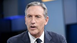 Former chairman and CEO of Starbucks, and United States 2020 presidential candidate Howard Schultz visits Fox & Friends at Fox News Channel Studios on April 2, 2019 in New York City.  