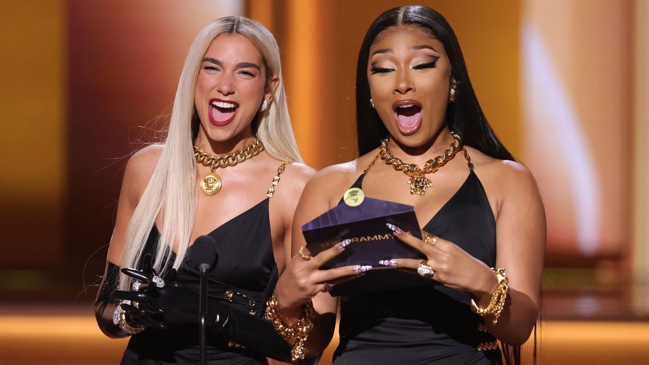 Megan Thee Stallion and Dua Lipa recreate infamous on-stage moment ...