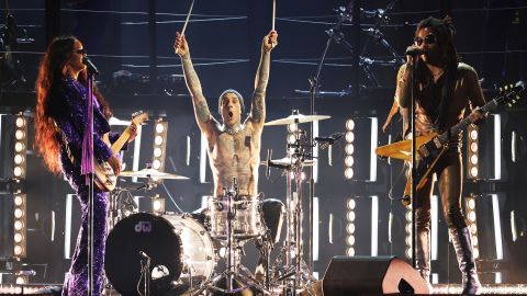 H.E.R., Travis Barker and Lenny Kravitz performed "Are You Gonna Go My Way"