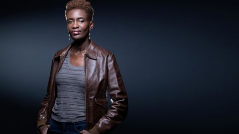 French journalist, author, filmmaker, and activist for racial, gender and religious equality Rokhaya Diallo poses during a photo session in Paris on April 28, 2021. (Photo by Joel Saget/AFP/Getty Images)