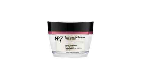 No7 Restore & Renew Face & Neck Multi Action Fragrance Free Day Cream with SPF 30