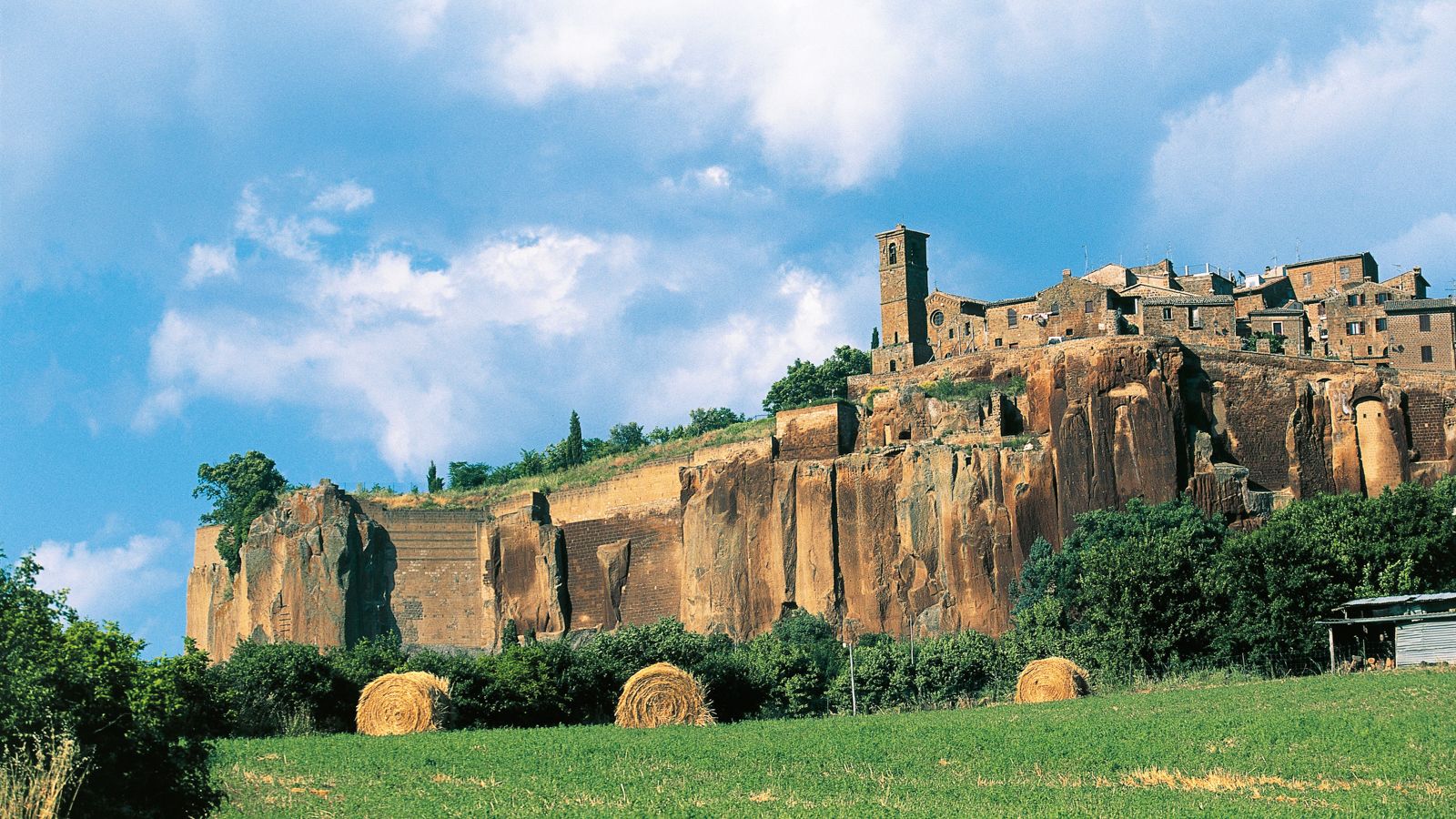 Rock legend: Orvieto, one of central Italy's most beautiful ancient towns, can be seen on the Florence-Naples route as the train rolls past the Appenine mountains.