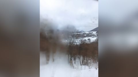 Renska took a few photos during her train trip to Hungary. She says the bleak landscape matched how she felt fleeing her homeland.