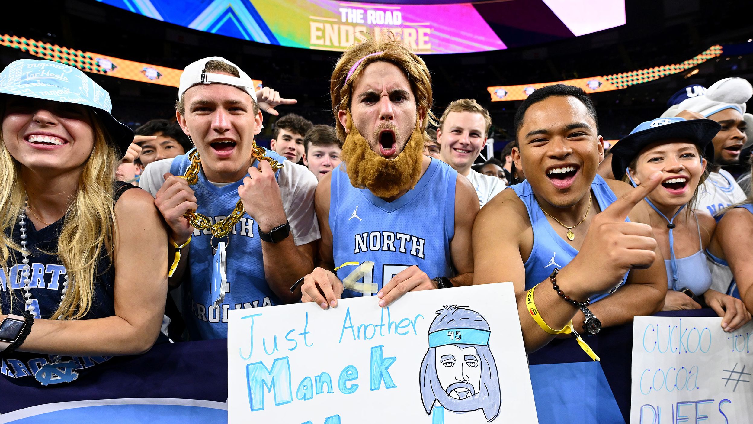 North Carolina fans cheer before the game.