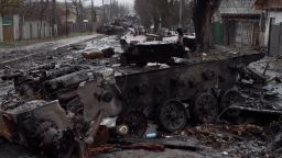 Bucha russian vehicles destroyed