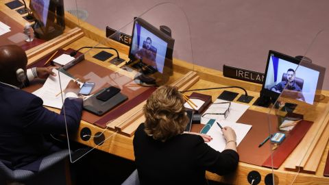 The Security Council session was called to consider Ukrainian allegations of mass murder of civilians in the town of Bucha by Russian soldiers.