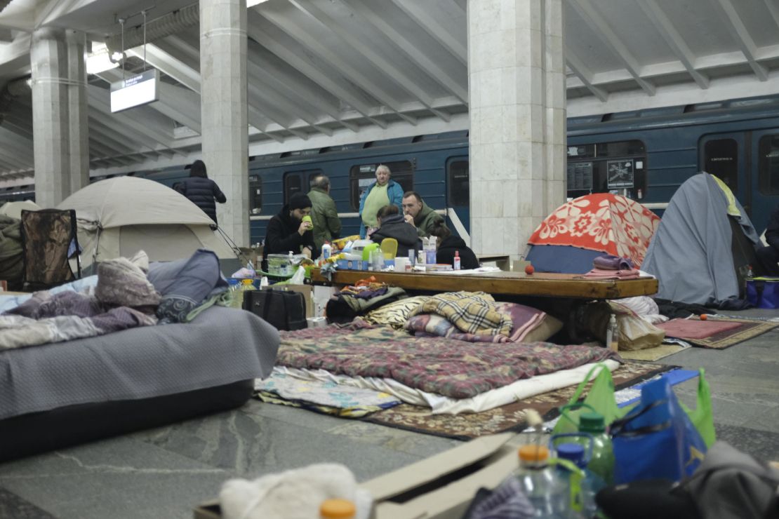 Thousands of terrified families have sought refuge in Kharkiv's metro stations since Russia's invasion began in late February.
