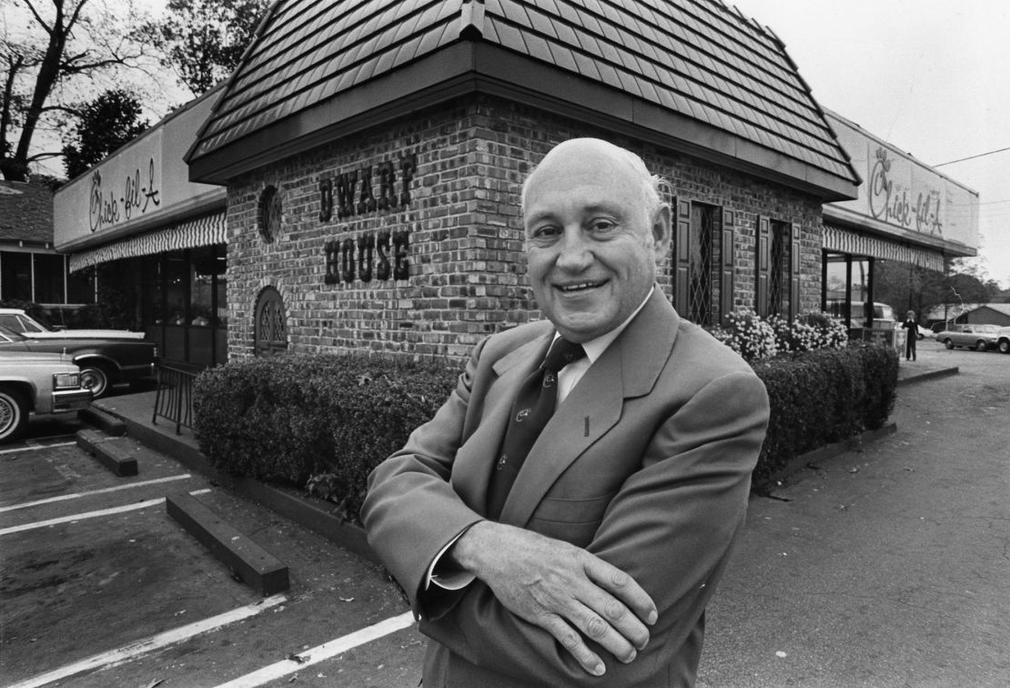 Founder Truett Cathy grew Chick-fil-A from a southern chicken joint into a national chain.
