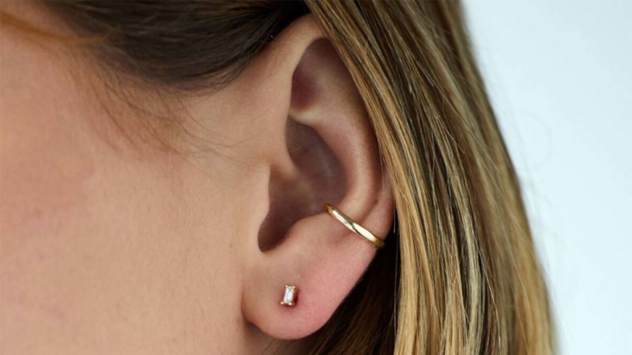 Catbird Diamond Baguette Studs