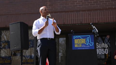 Wes Moore opens his campaign office in Prince George's County on March 05, 2022 in Lanham, Maryland.  