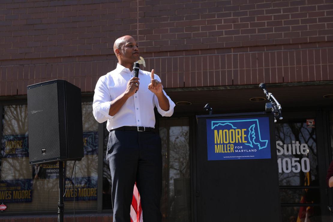 Wes Moore opens his campaign office in Prince George's County on March 05, 2022 in Lanham, Maryland.  