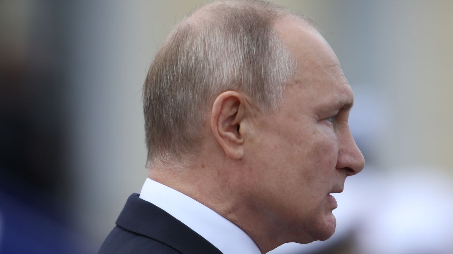 Russian President Vladimir Putin delivers a speech on July 25, 2021, in Saint Petersburg, Russia. 
