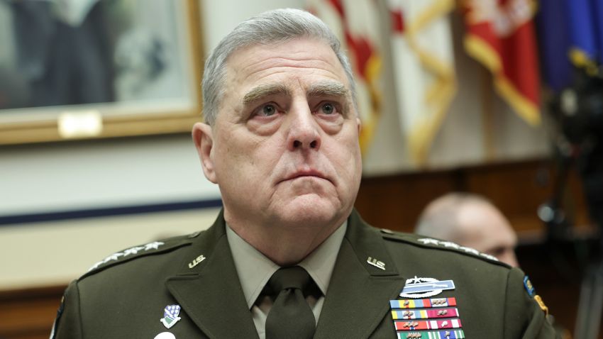 WASHINGTON, DC - APRIL 05: Chairman of the Joint Chiefs of Staff Gen. Mark Milley testifies before the House Armed Services Committee on Capitol Hill, April 5, 2022 in Washington, DC. The Committee held a hearing on the Defense Department's fiscal year 2023 budget request. (Photo by Kevin Dietsch/Getty Images)