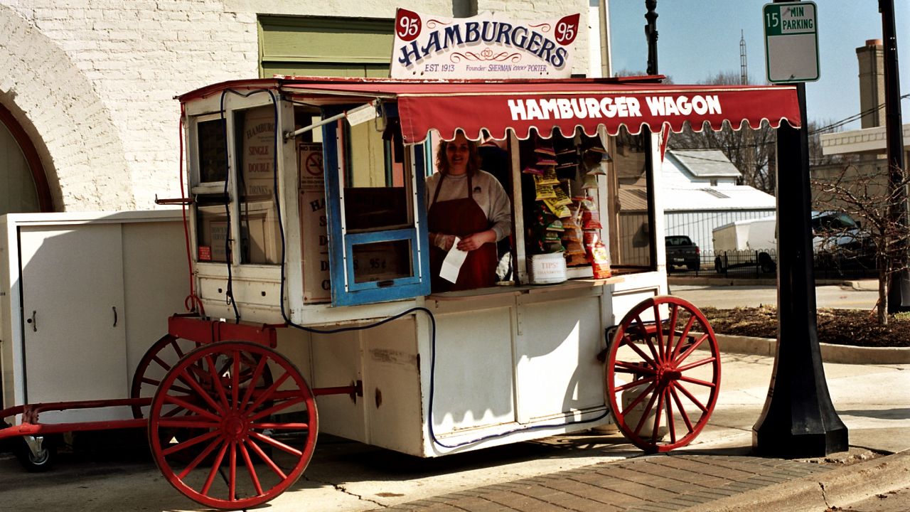 The Hamburger Wagon has been serving hamburgers in Miamisburg, Ohio, since 1913.