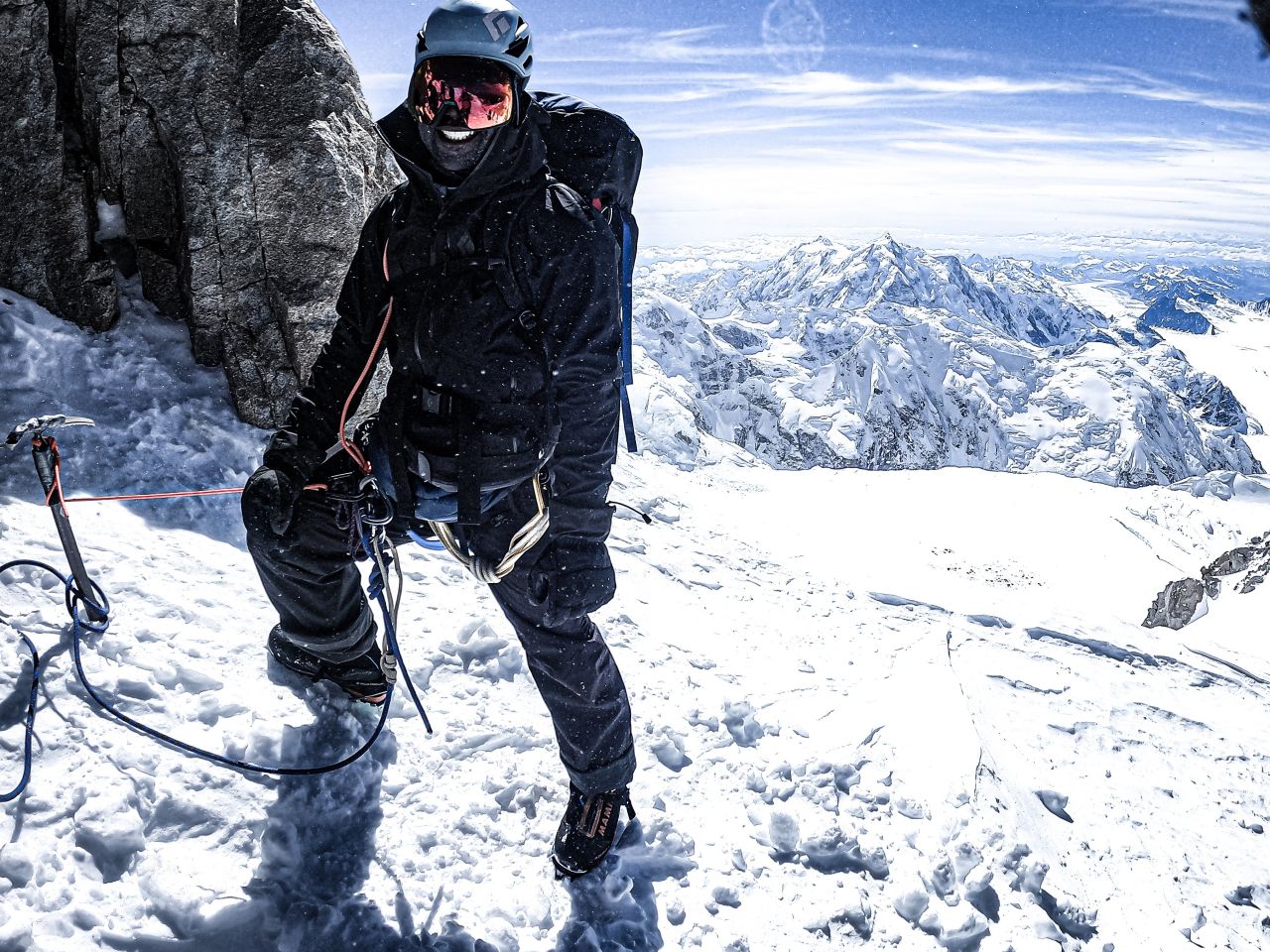American outdoor explorer Andrew Alexander King is on a mission to not only climb the tallest peaks around the world, but also to help increase diversity on the mountaintops. He's pictured here on Denali mountain in Alaska, the highest peak in North America.