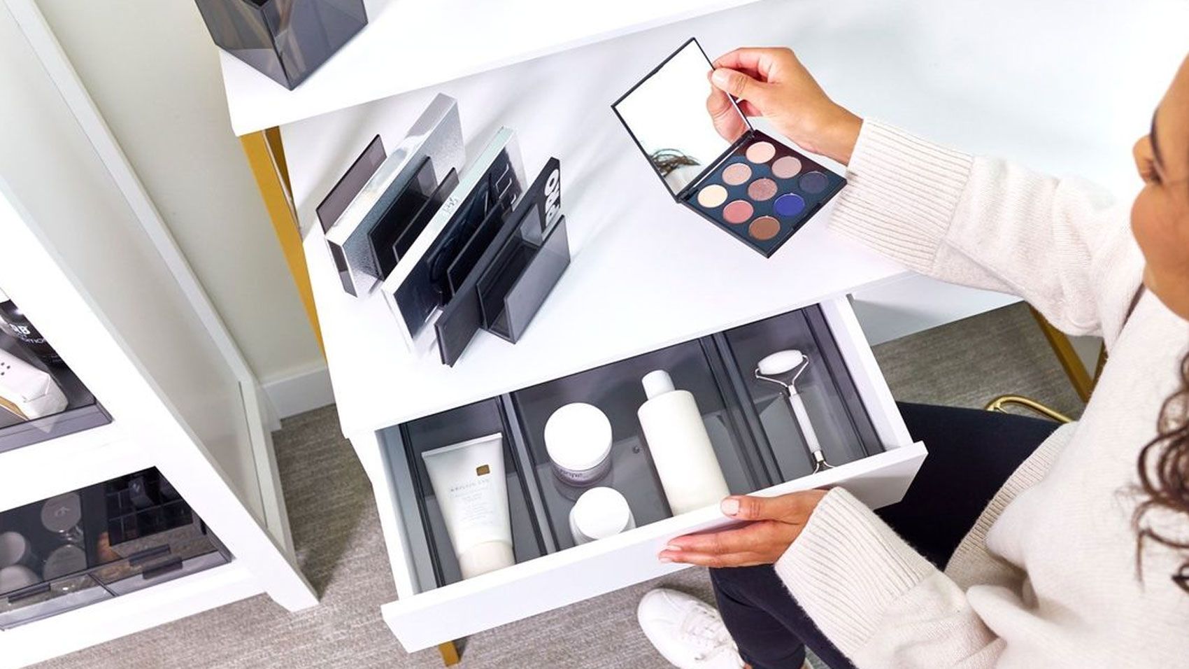 Luxe Makeup Organizer and Storage Set of 2