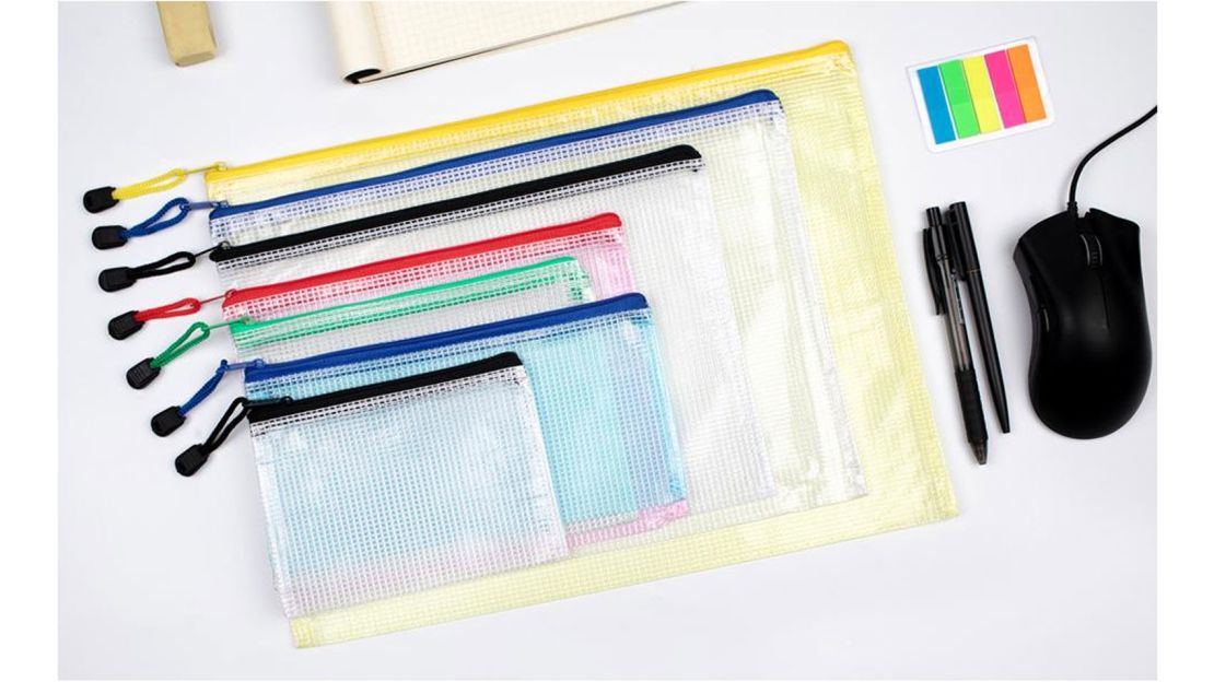 Sunee Multisize Plastic Zipper Pouches