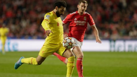 Salah again failed to find the net in Liverpool's Champions League quarterfinal first leg against Benfica on Tuesday.