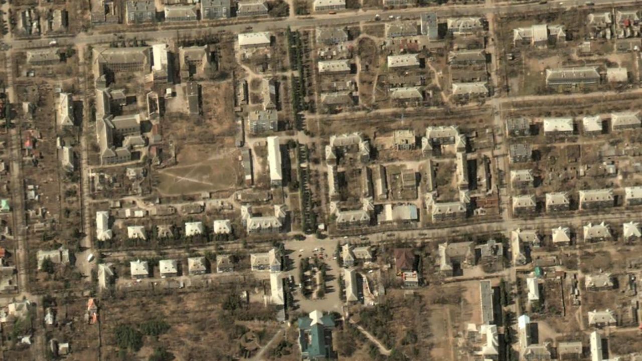 Another satellite image, taken by Maxar Technologies on March 26, of the center in Dokuchaevsk.