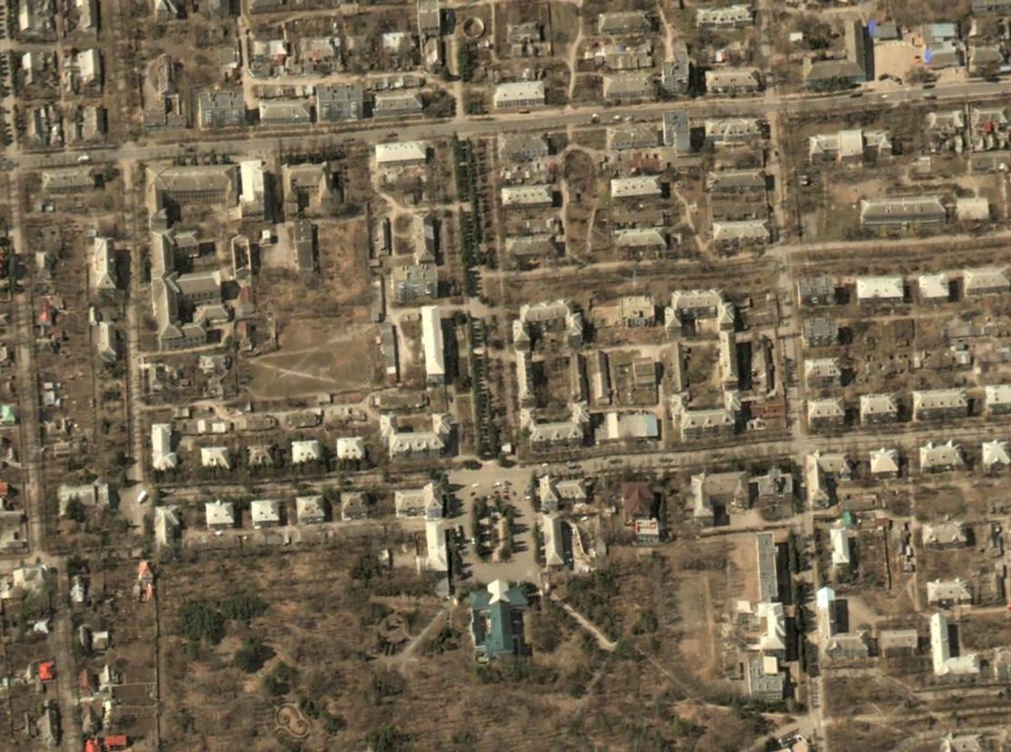 Another satellite image, taken by Maxar Technologies on March 26, of the center in Dokuchaevsk.