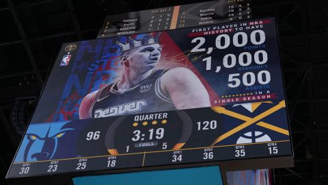 Jokic is the first player in the 76-year history of the NBA to achieve the seasonal feat.