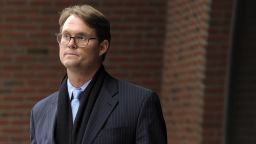 Mark Riddell leaves the John Joseph Moakley United States Courthouse after pleading guilty in the college admissions scandal April 12, 2019 in Boston, Massachusetts. Riddell pled guilty to conspiracy to commit mail fraud, honest services mail fraud, and conspiracy to commit money laundering in the college admissions scandal.