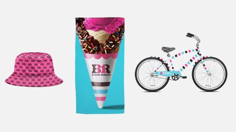 Some examples of Baskin-Robbins' merchandise. 