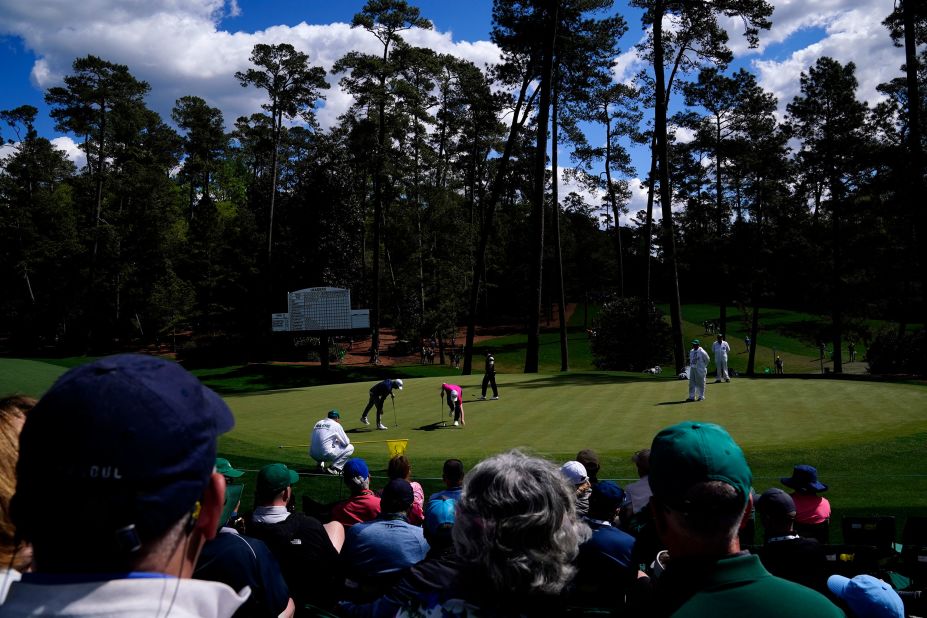 A view of the 10th green on Friday.