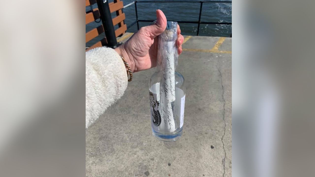 Victoria Kay launched a message in a bottle from Georgia. Two years later, it was found off the coast of France. 