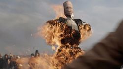 Russians Georgia Putin burned effigy