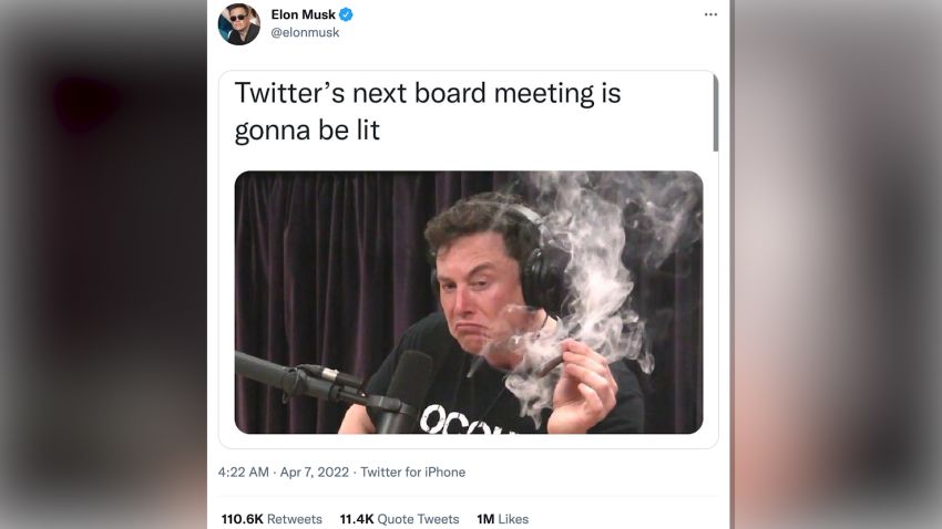 Elon Musk Twitter board tweet