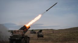 DONBAS, UKRAINE - APRIL 10: Ukrainian forces fire GRAD rockets toward Russian positions in Donbas, Ukraine on April 10, 2022 (Photo by Wolfgang Schwan/Anadolu Agency via Getty Images)