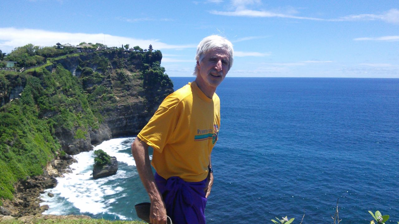 Marty Finver, pictured in Bali in 2014, has purchased a one-bedroom residence aboard Storylines' MV Narrative.