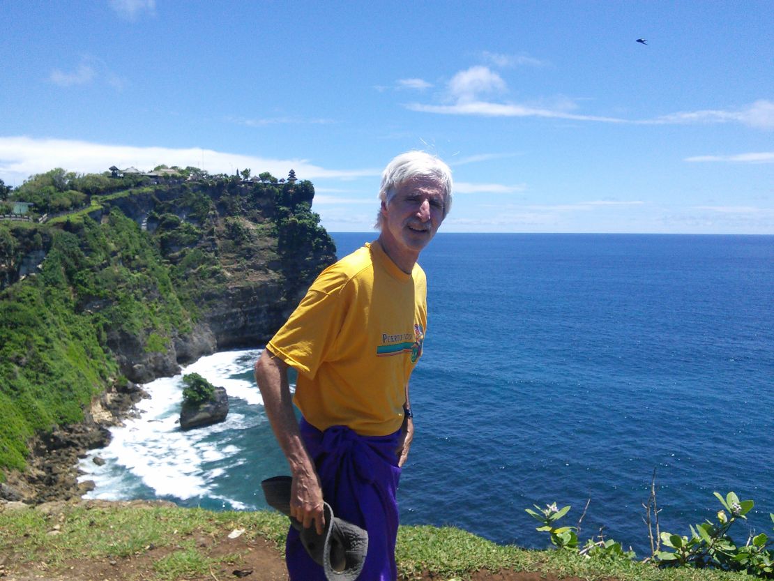 Marty Finver, pictured in Bali in 2014, has purchased a one-bedroom residence aboard Storylines' MV Narrative.
