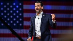 Former US President Donald Trump's son Donald Trump Jr. speaks at the Conservative Political Action Conference 2022 (CPAC) in Orlando, Florida on February 27, 2022.