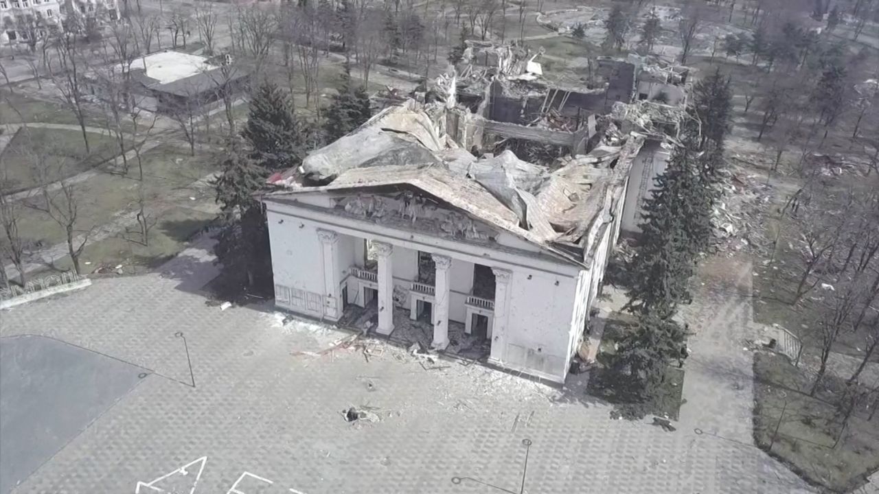 mariupol theater drone