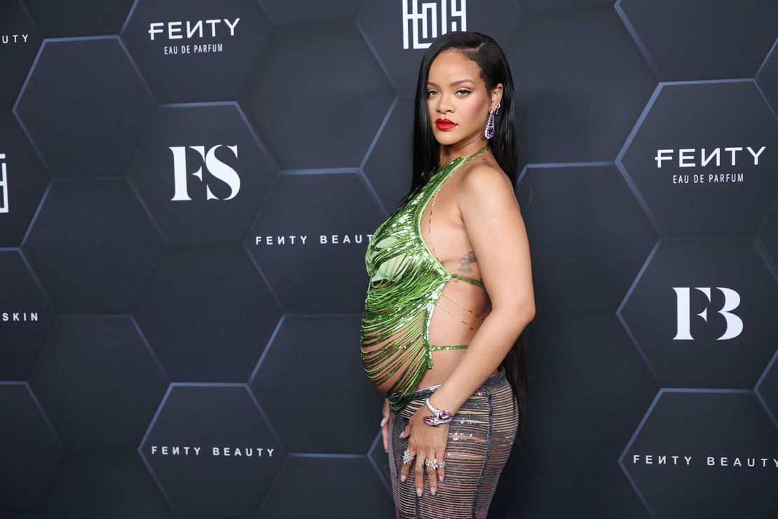 Rihanna poses for a picture at a Fenty event in Los Angeles in February.