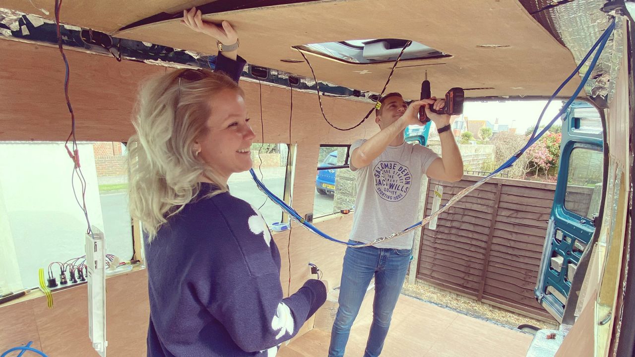 <strong>Working together</strong>: "Gemma's the interior designer and I'm the laborer," says Matt. "But I don't think we'd have been able to do it without both of us chipping in on both sides."