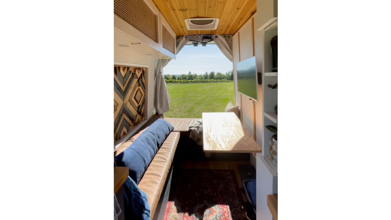 Geiger says she bought the van for $36,000 and spent around $19,000 converting it into a tiny home.
