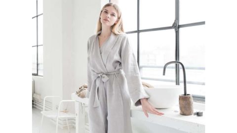 MagicLinen Linen Bathrobe