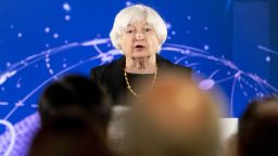 Treasury Secretary Janet Yellen speaks about digital assets policy at American University's Kogod School of Business Center for Innovation in Washington, Thursday, April 7, 2022. 