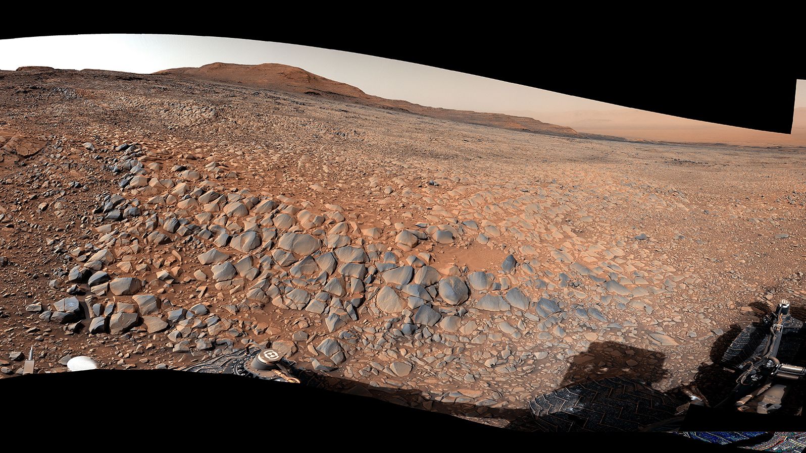 Curiosity captured a 360-degree panorama on March 23 of the "gator-back" terrain.