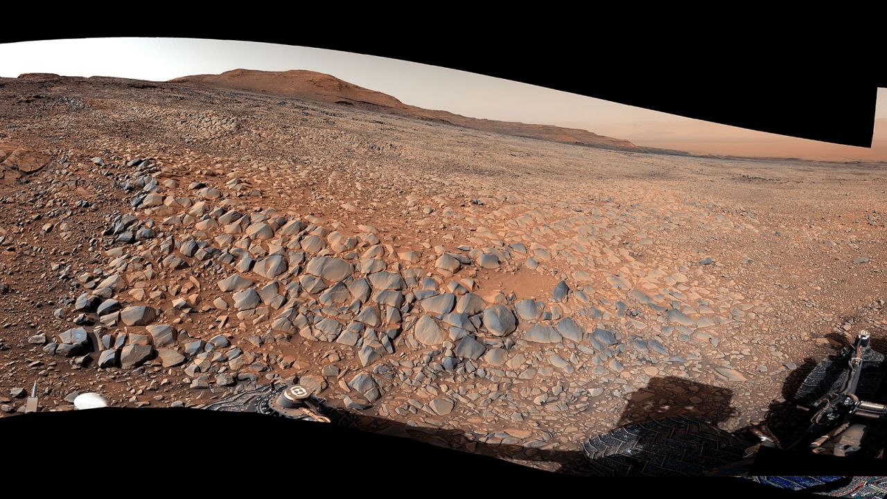 Curiosity captured a 360-degree panorama on March 23 of the "gator-back" terrain.