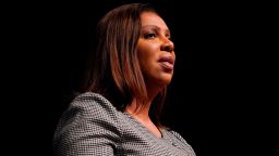 New York State Attorney General Letitia James speaks during the New York State Democratic Convention in New York, Thursday, Feb. 17, 2022. (AP Photo/Seth Wenig)