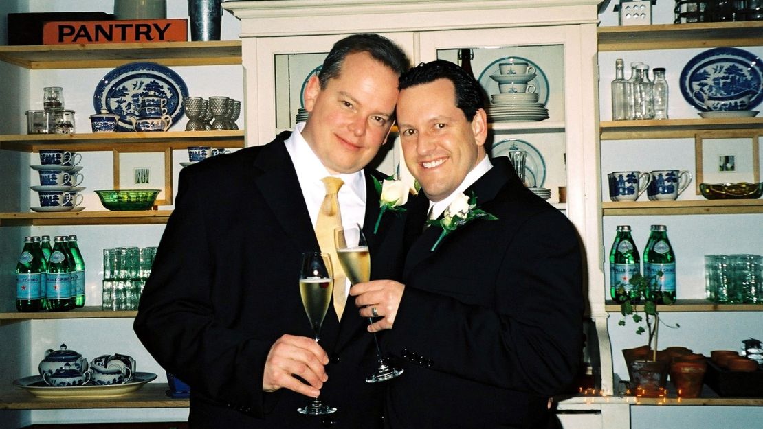 McTaggart and Convery on their wedding day.