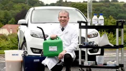 Martin Tangney, founder of Celtic Renewables, pictured with his innovative biofuel. 