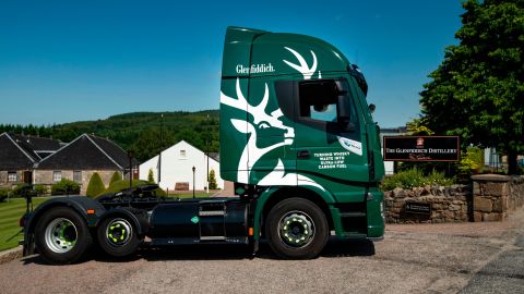 Glenfiddich Distillery has been converting its whisky by-products into biogas since 2008. Now, it uses this biogas to power its trucks, as well as the distillery's operations.