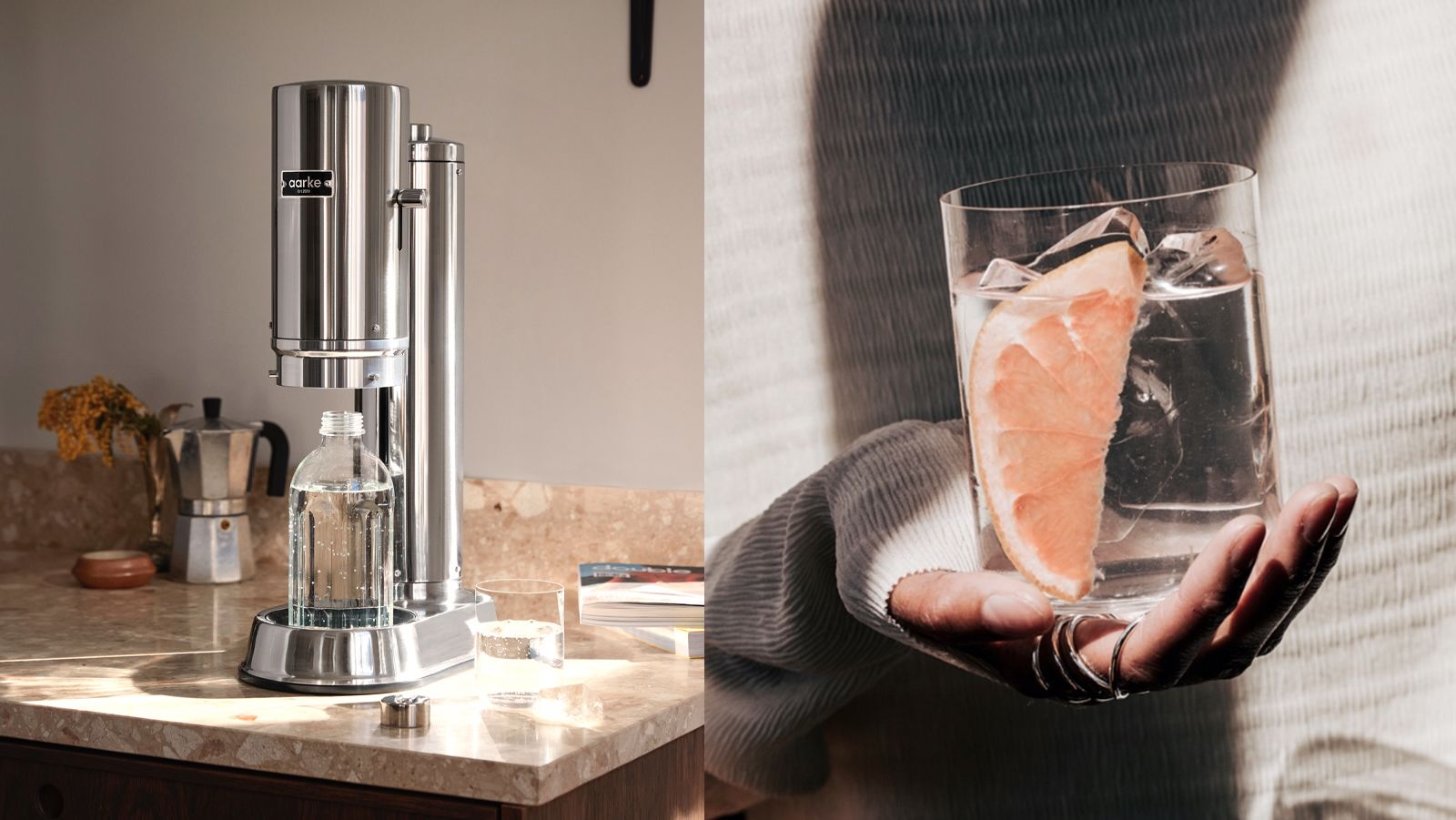 The sleek Aarke Carbonator Pro creates perfectly fizzy water with the press of a button | CNN Underscored