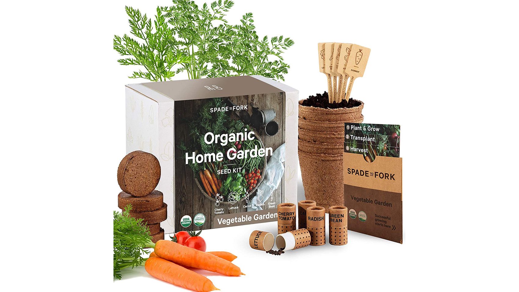 Indoor Herb Garden Starter Kit - Cooking Gifts for Women Gardener - Creative Kitchen Gift for Plant Lovers - Home Herb Growing, Gardening Seeds + Step