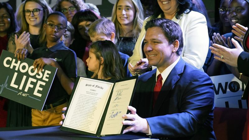 DeSantis signs Florida’s 15-week abortion ban into law